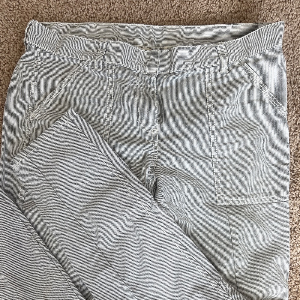 J.crew stripped pants size 0